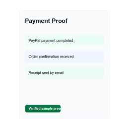Label printer payment confirmation