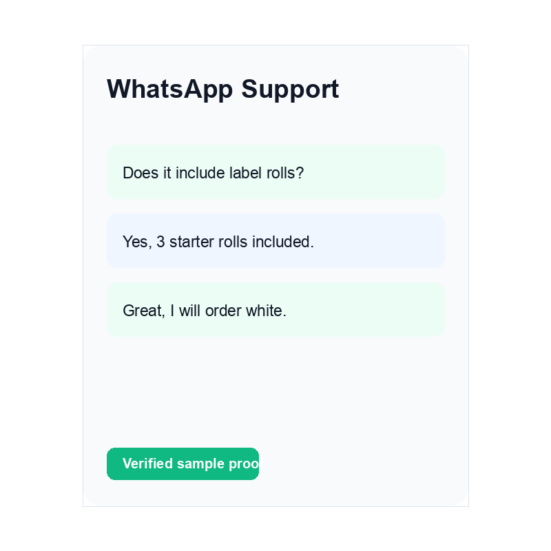 Pre-order WhatsApp confirmation
